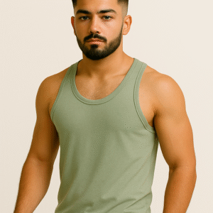 Men's Gym Vest Green – Muscle-Defining, Sweat-Resistant
