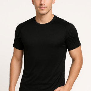 Men's Black Gym T-Shirt | Slim Fit Workout Tee